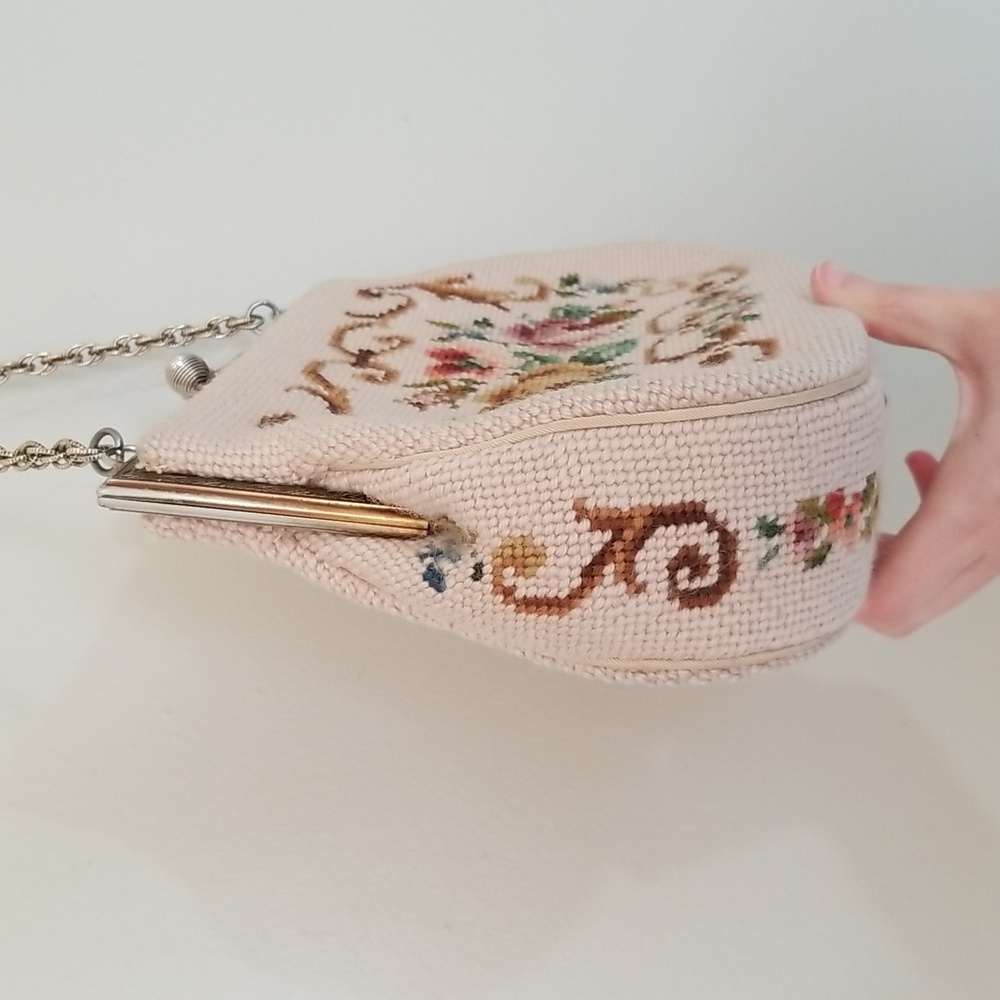 Vintage Floral Tapestry Carpet Bag - Picture 6 of 8